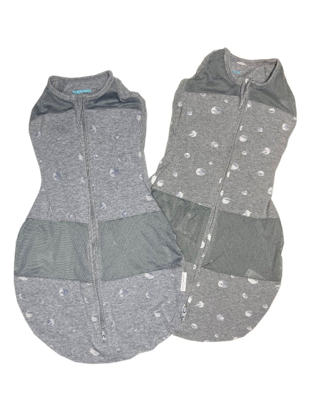 2 Happiest Baby Sleepea 5-Second Swaddles Small 0-2 Months Gray Planets 5-12 lbs